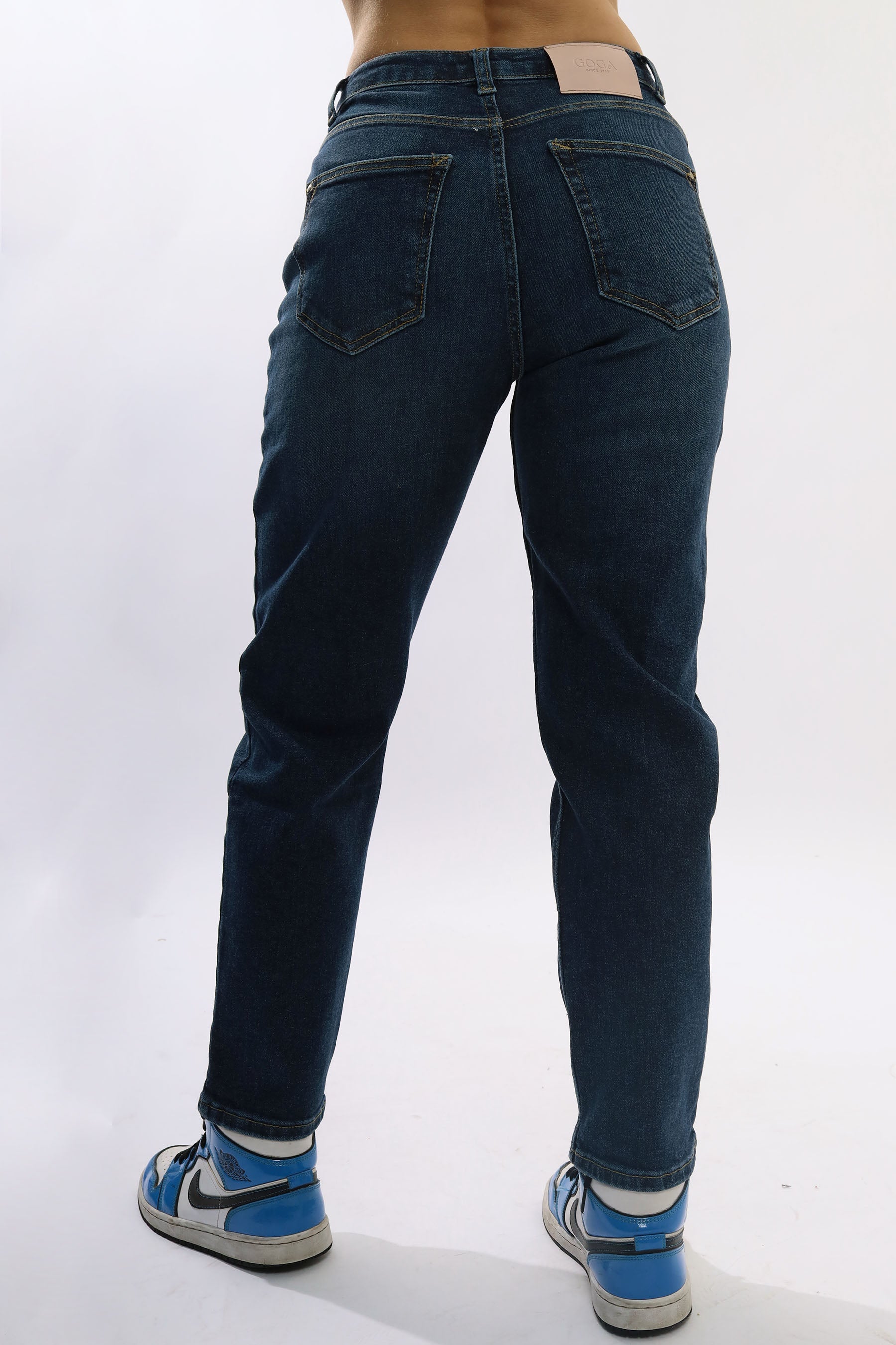 Jeans Mom  Fit de mezclilla para mujer