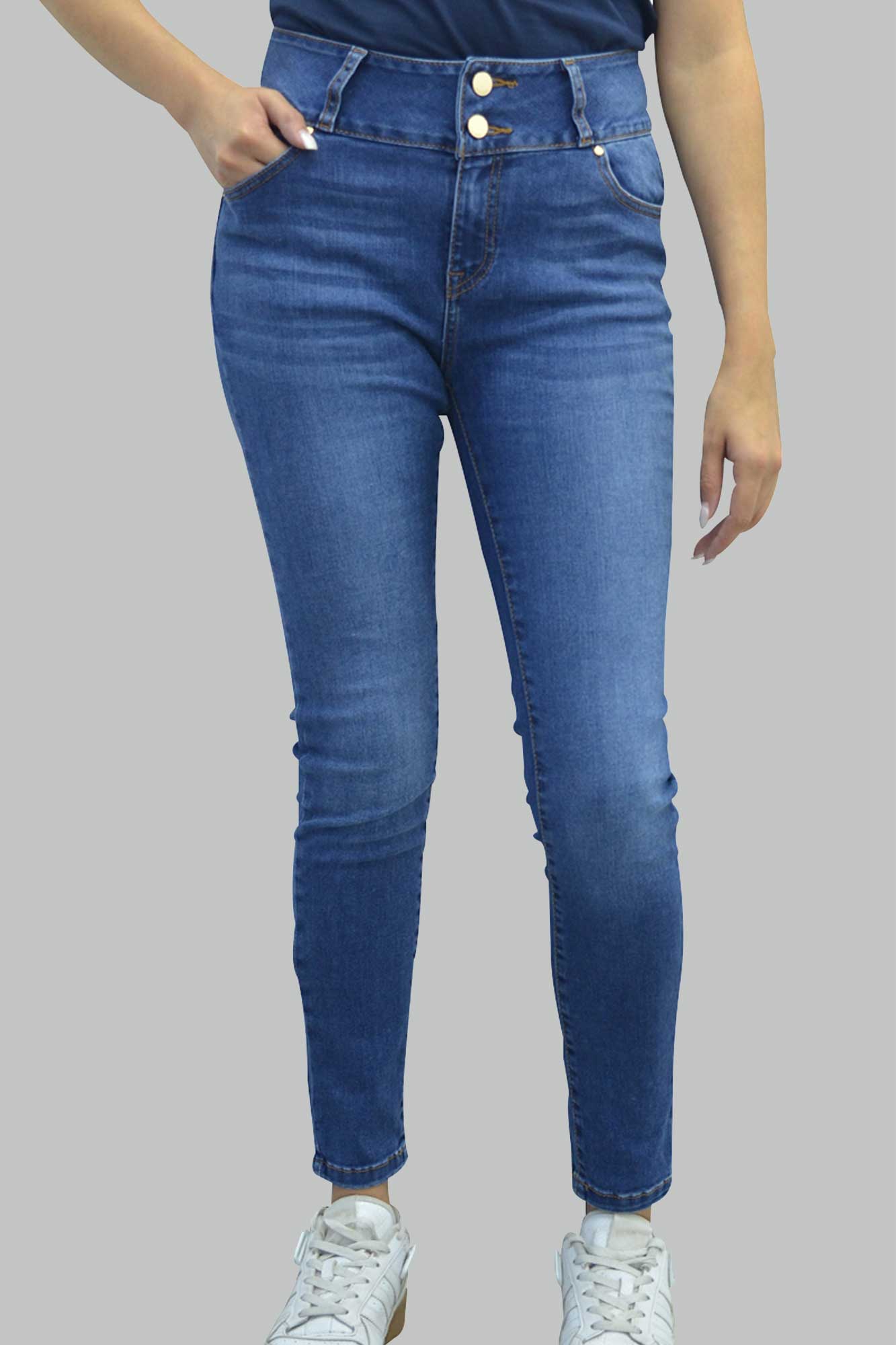 Pantalón skinny fit de mezclilla para mujer