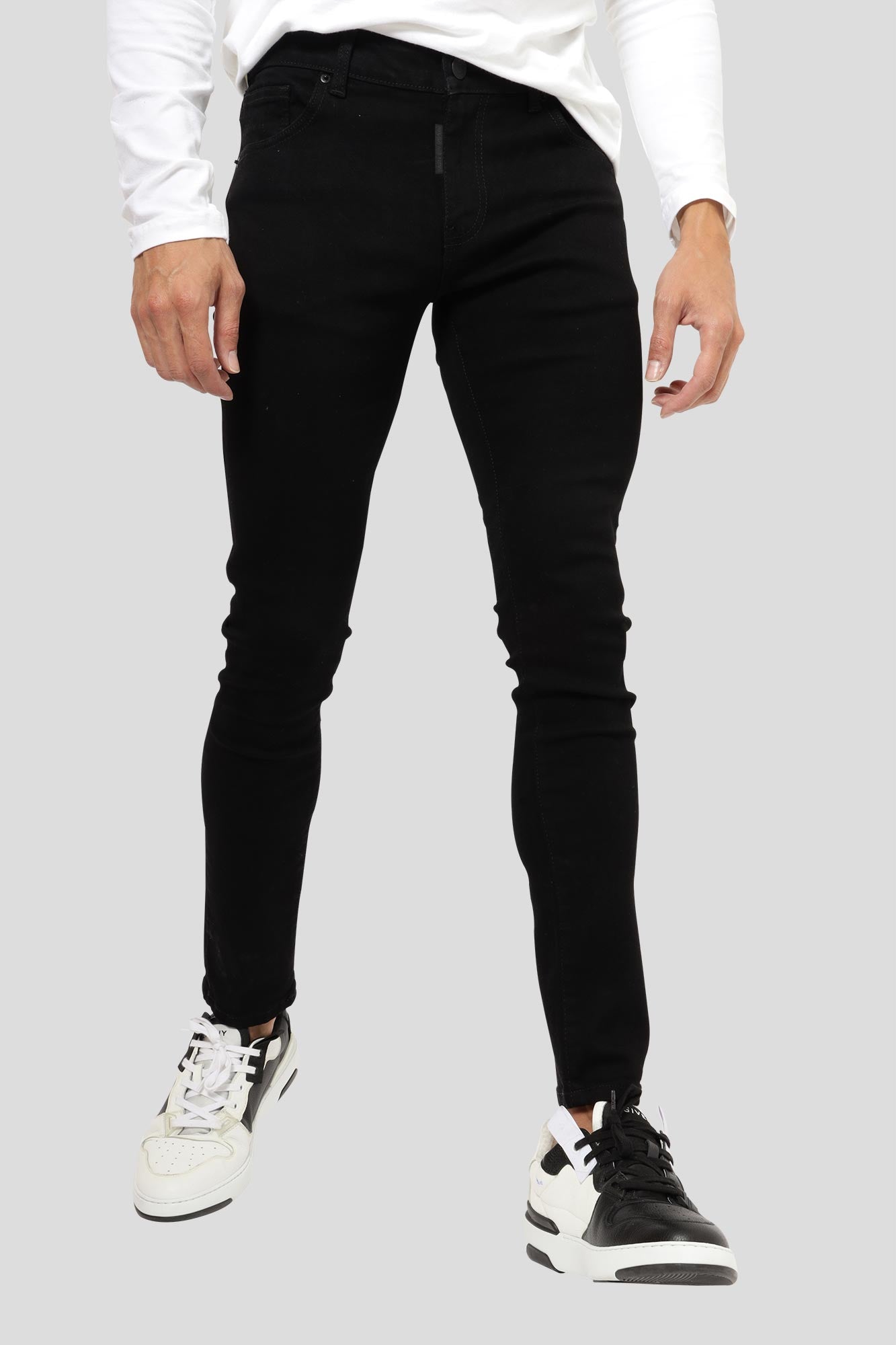  XIULAIQ Nuevos pantalones vaqueros de moda para hombre de  negocios Casual Stretch Slim Jeans Pantalones clásicos Pantalones de  mezclilla Hombre Negro Azul (color: A, tamaño: 40) : Ropa, Zapatos y Joyería